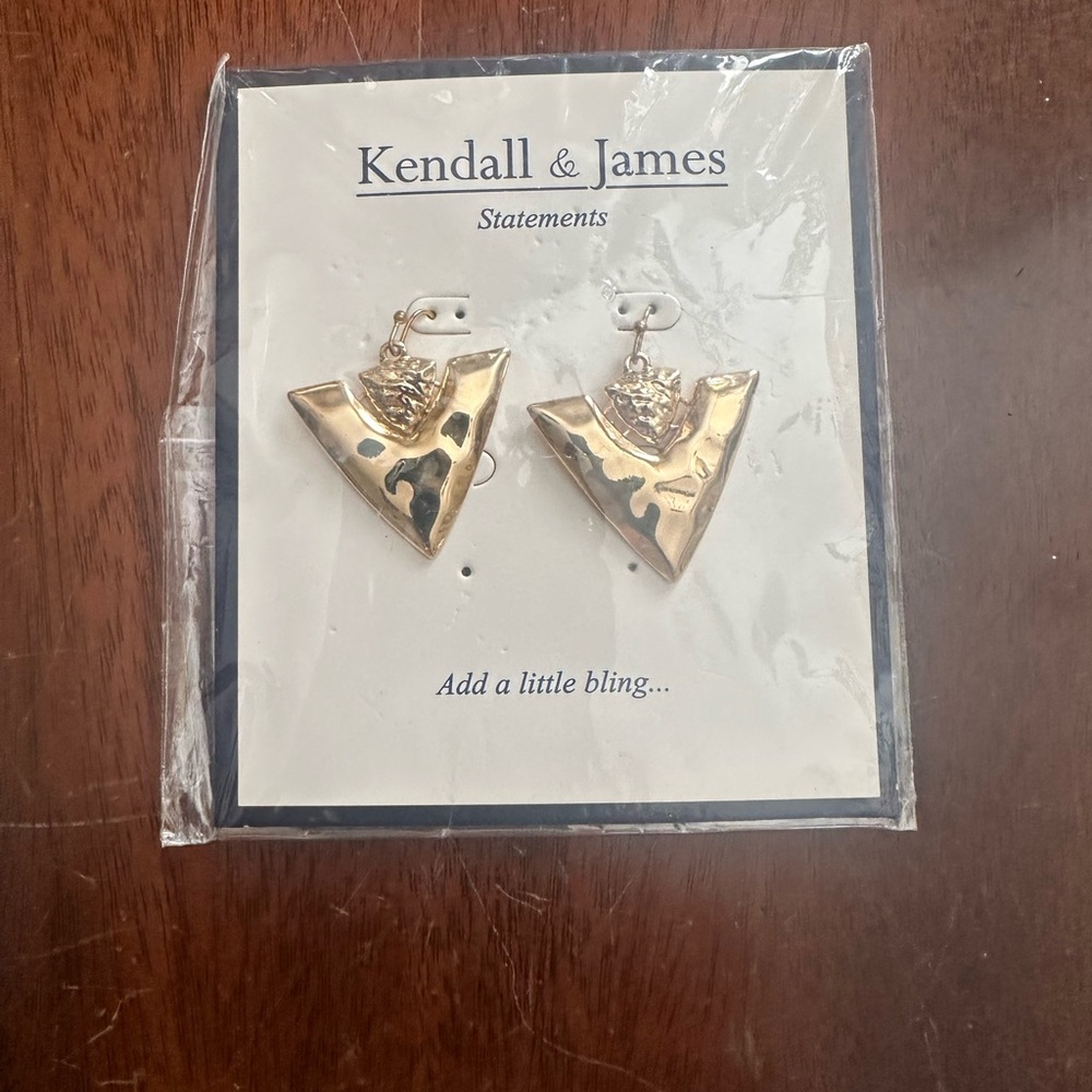 Kendall & James Gold Statement Earrings